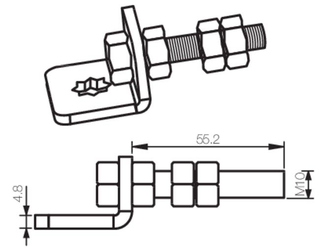 CAME 001YM0146 SCREW SUPPORT M10 SEAT STAR 10