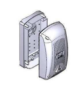 CAME-RICAMBI 119RIR190 COPERCHIO E BASE QUADRO NERO 225x115mm