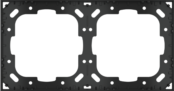 EKINEX EK-A71E-1-NFW Adapter for mounting 1 double plate without frame ('NF/Deep version) white