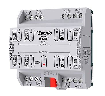 ZENNIO ZIO-MB8P MAXinBOX 8 Plus - Attuatore multifunzione. 8 uscite da 16A C-Load.