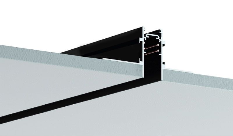 LEDCO MG240/BI MAGNETIC TRACK RECESSED TRIMLESS 2MT WHITE