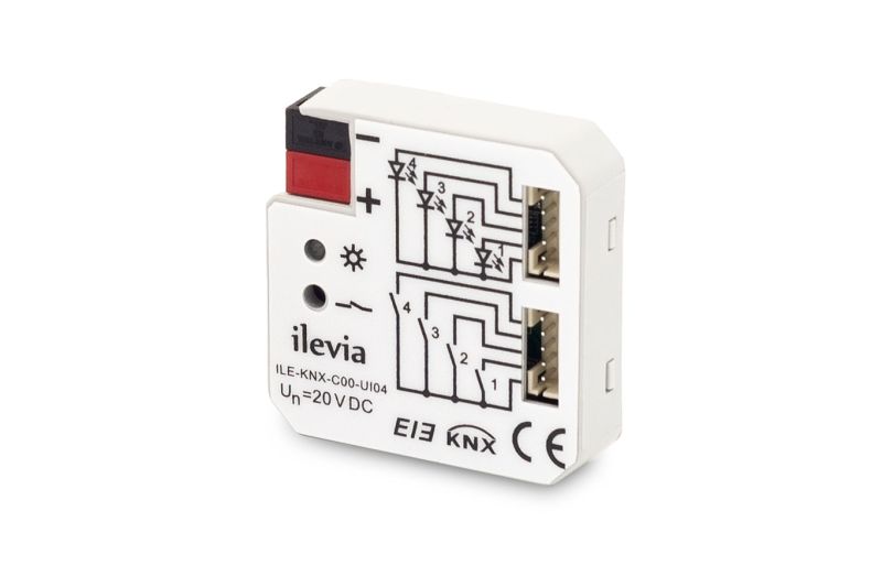 ILEVIA KNX ILE-KNX-C00-UI04 KNX universal interface, 4 Inputs/4 Outputs