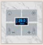 BLUMOTIX BX-F-QWMT QUBIK MARBLE Glass thermostat cover 80X80mm White