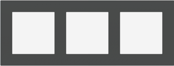 EKINEX EK-D3P-FGB Deep plate (FF and 71 and 20Venti) rectangular - FENIX NTM - bromine gray