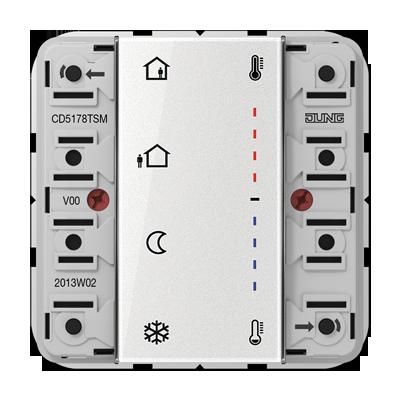 JUNG CD5178TSM F50 KNX button thermostat module with acc. Standard integrated bus - 2 channels - mod. CD500