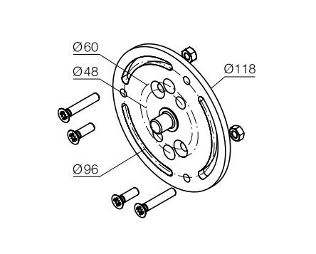 NICE 525.10019/20 Support for curtains, white lacquered (coupling with art. 525.10050 is recommended) 