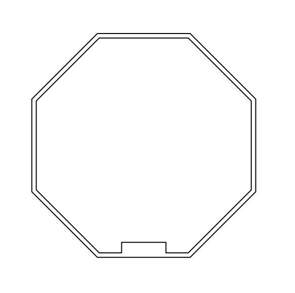 NICE 569.40.00 Octagonal 40x(0.6 to 0.8) wheel + crown