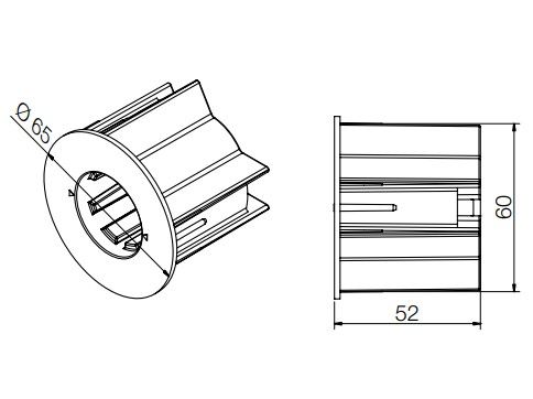 NICE 1013.20.00 Kit calotta bianca per rullo tipo Rollease 2,5'', per motori 35/45 mm.