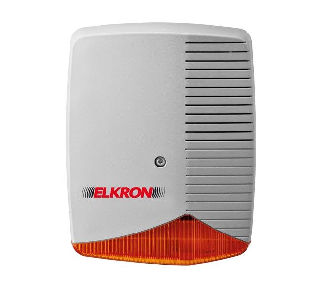 ELKRON 80HP9A00211 Sirena da esterno in metallo, con lampeggiatore