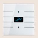 BLUMOTIX BX-F-QKWGT-SILVER QUBIK LINE Glass thermostat cover 8 Buttons 80X80mm 
