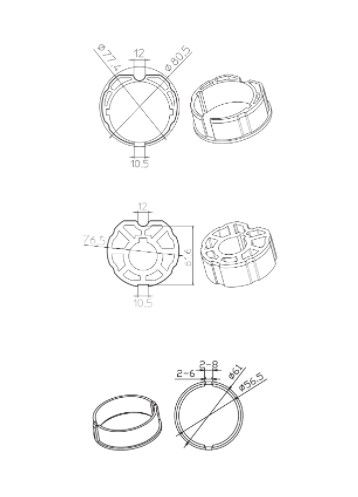 CAME 001YK6114 80 MM INCLINED WARHEAD