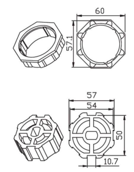 CAME 001YK5104 OTTAGONALE 59X0.7mm