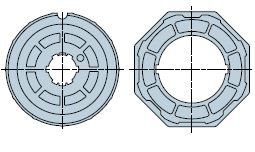 NICE 533.02.00 Round 108x3.5 wheel + crown 