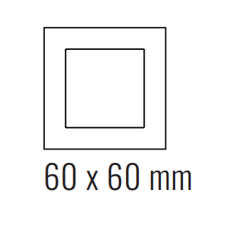 EKINEX EK-DQS-GAE Deep plate (FF and 71 and 20Venti) square - Deep black plastic