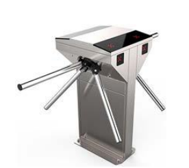 NICE TURNSTILES SHIELDTI Tripod turnstile on double gate column - AISI 304 polished stainless steel