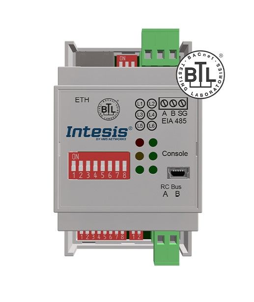 INTESIS INBACHIT001R000 Hitachi Comm. &amp; VRF units to BACnet IP/MSTP Interface - 1 unit