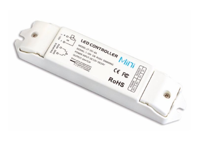 LEDCO DM500 DIMMER 12/24 Vdc 6A 0/1-10V - PUSH BUTTON