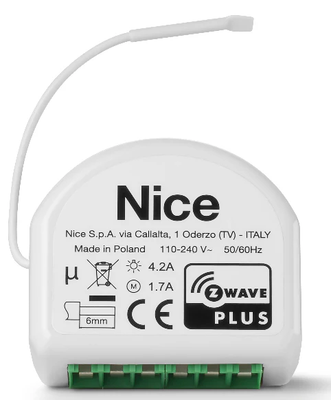 NICE DOUBLESMART-CONTROL Modulo per il controllo di due circuiti ON/OFF