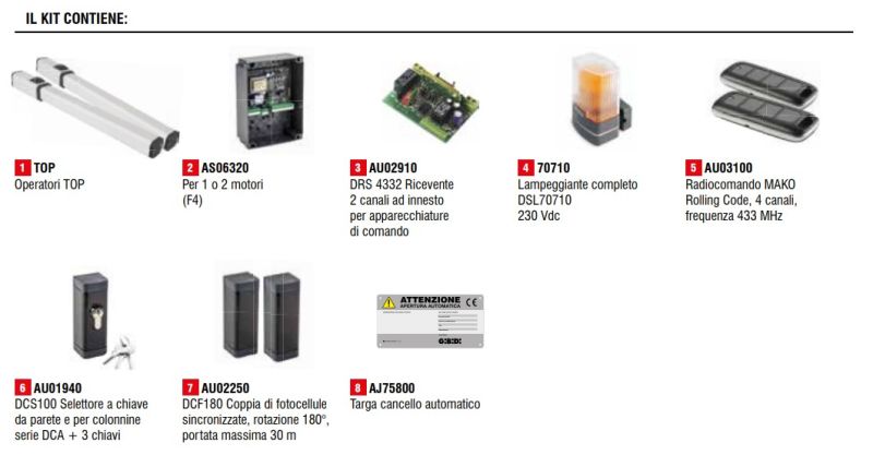 GIBIDI K291/BFSLT KIT TOP 291