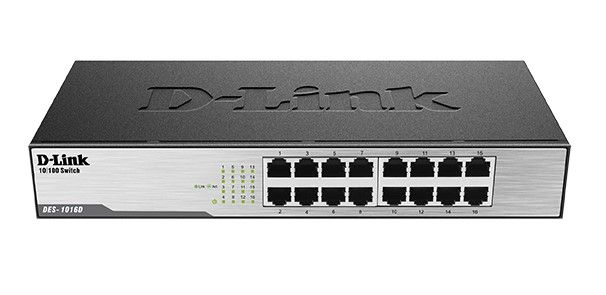 D-LINK DES-1016D 16 PORT 10/100 MBPS DESKTOP SWITCH