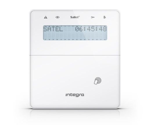 SATEL INT-KWRL2-W Tastiera LCD wireless con lettore di prossimità e sportello. serie ABAX 2. colore bianco. Disponibile anche nel colore nero (INT-KWRL2-B)