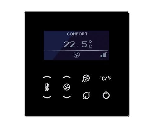 JUNG TRDLS9248SW Room thermostat for KNX fan coil - black
