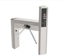 NICE TURNSTILES GUARDAI Tripod turnstile on structure with column for access control - AISI 304 polished stainless steel