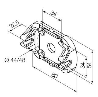 NICE 692.32.00 Interlocking plastic support (to be necessarily coupled with art.523.10014)