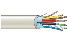 ARITECH ANTINTRUSIONE WC4108FN Cavo schermato antifiamma CEI-UNEL 36762 C-4 - 2x0,75+6x0,22