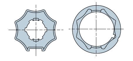 NICE 615.10.00 Octagonal star 60x0.5 wheel + crown