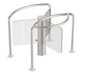 NICE TURNSTILES TWISTGRAL Turnstile with railing - Powder coated RAL colour