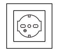 EKINEX EK-PSC-IT-FVC Frontalino presa IT quadrata (55x55) Plastica verniciata effetto FENIX NTM 