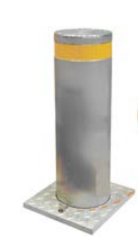 NICE TORNELLI RBG220-8 Bollard manuale a gas ø220mm altezza 800mm spessore 4mm velocità 83mm-s cilindro in acciaio inossidabile spazzolato AISI304