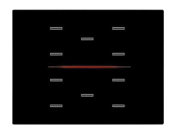 EELECTRON 9025GL310L03 9025 CAPACITIVE KNX SWITCH,  BLACK 3 MODULES  GLASS 10 CHANELS