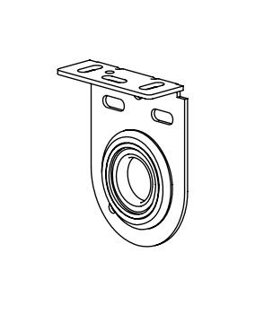 NICE 823.45.00 White intermediate support for Acmeda S45 rollers