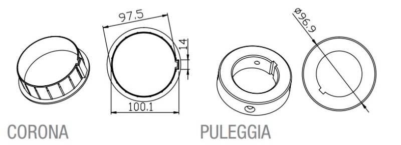 CAME 001YK9101 Round 102x2 mm