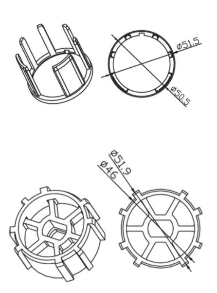 CAME 001YK5134 ROUND DEPRAT 53X0.6MM