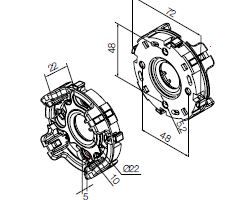 NICE 703.13.00 Snap-on and compact support, max 30 Nm 