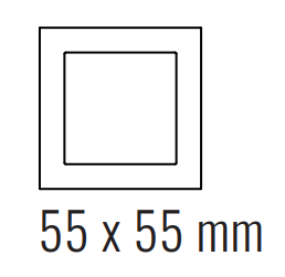 EKINEX EK-PQG-FNI Placca FF/71 (Form/Flank/NF) quadrata FENIX NTM - 1 finestra