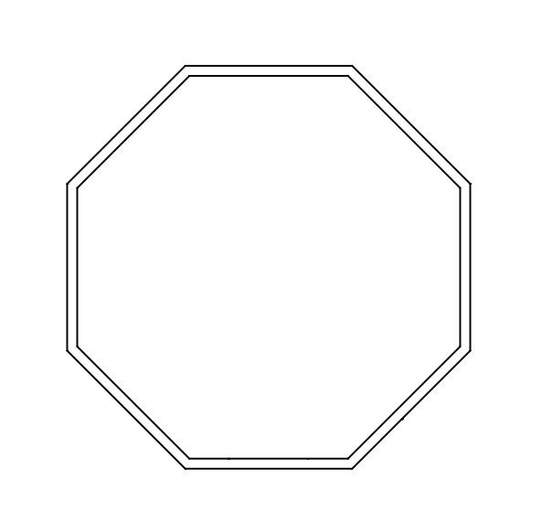 NICE 569.41.00 Octagonal adapter 40x1 wheel + crown