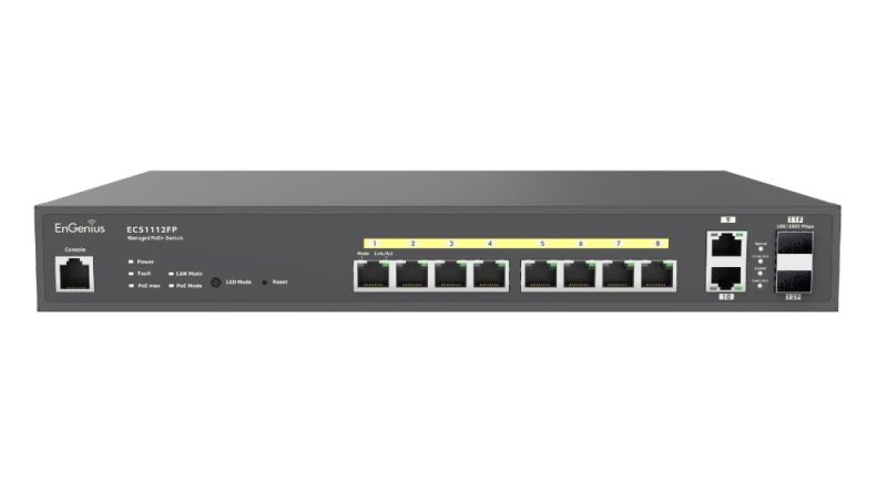 ENGENIUS ECS1112FP Cloud Managed Switch 8-port GbE PoE.af-at(+) 130W