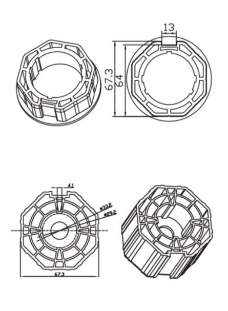 CAME 001YK5105S OCTAGONAL 70x1.2mm SHUTTER