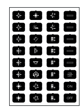 EELECTRON 9025ISB-3 9025 CAPACITIVE KNX SWITCH, BLACK  ICON'S SET - B - 32 ICONS