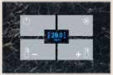 BLUMOTIX BX-F-RBMT QUBIK MARBLE Cover glass thermostat 120X80mm Black