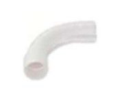 THERMOSTICK AABI-E25-90B 90-degree curve in white ABS. Diameter. 25 mm