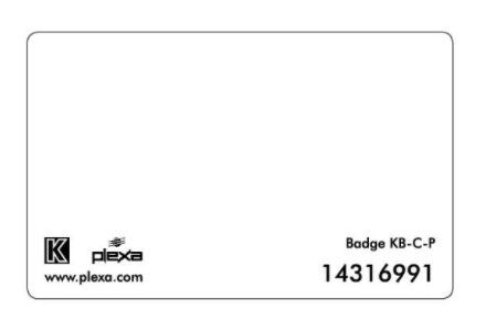 PLEXA KB-C-PF Tessera numerata - prossimit? K5 (125KHz) + Mifare