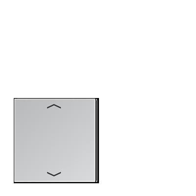 JUNG AL2404TSAP23 Copritasto per modulo sens. 4 canali-c. simb. mod. LS990- tast.2 e 3- alluminio