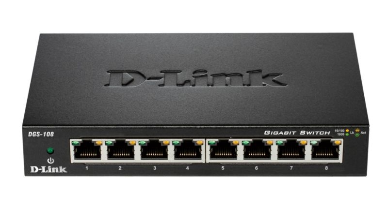 D-LINK DGS-108 8-PORT GIGA 10/100/1000 M SWITCH