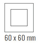 EKINEX EK-SQS-CHA Placca Surface (71 e 20Venti ) quadrata colore champagne