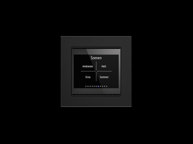 ELSNER 70802 Cala Touch KNX T 3.x- jet black RAL 9005 Room controller with temperature sensor